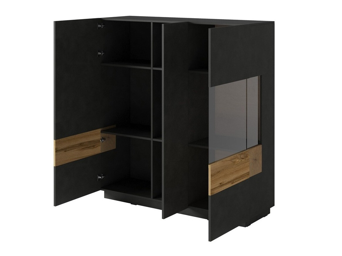 Parete attrezzata Livlore 110 (Matera grigio + Quercia di Wotan)