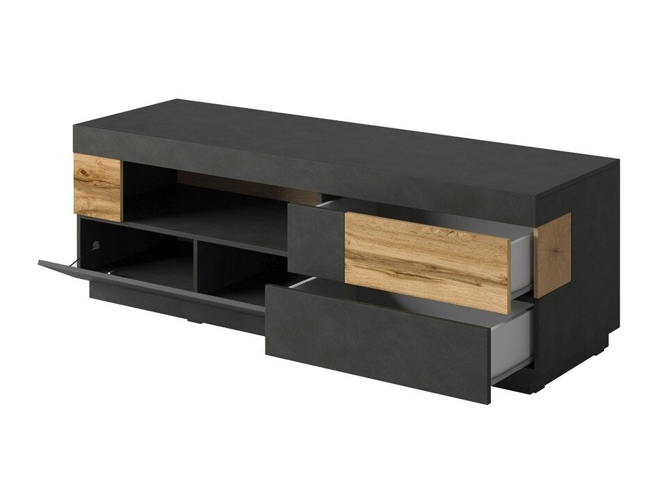 Parete attrezzata Livlore 110 (Matera grigio + Quercia di Wotan)