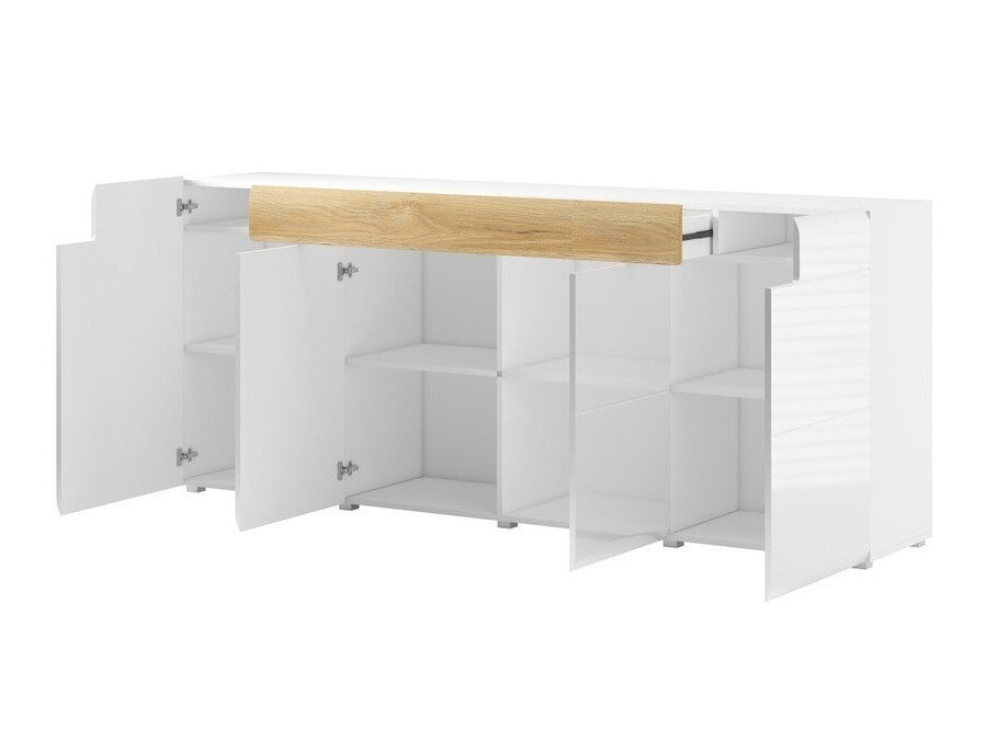 Cassettiera Torsone 102 (Bianco + Bianco lucido + Quercia sanremo)