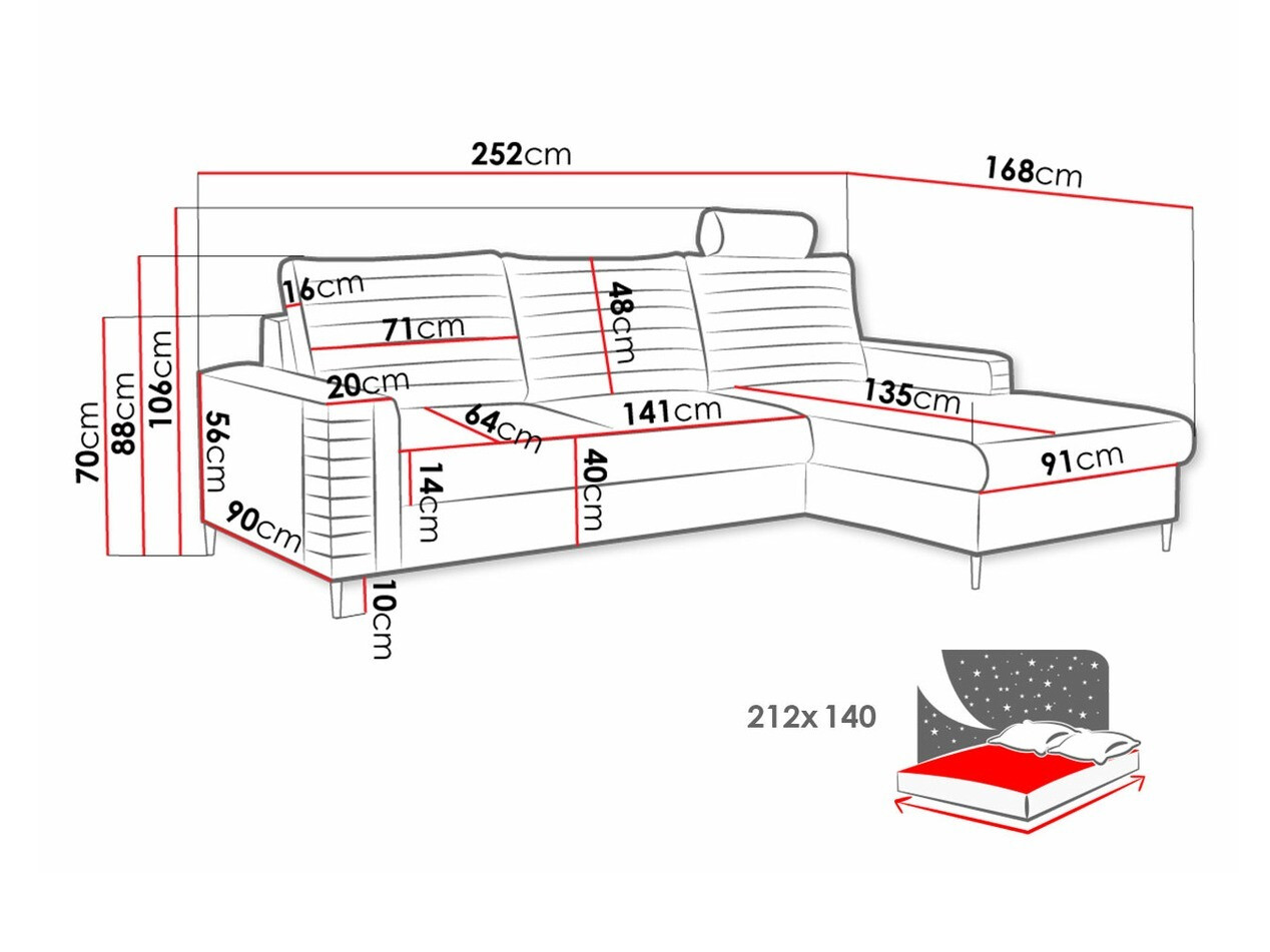 Divano angolare Comfivo Cumintudo (Velluto 25)
