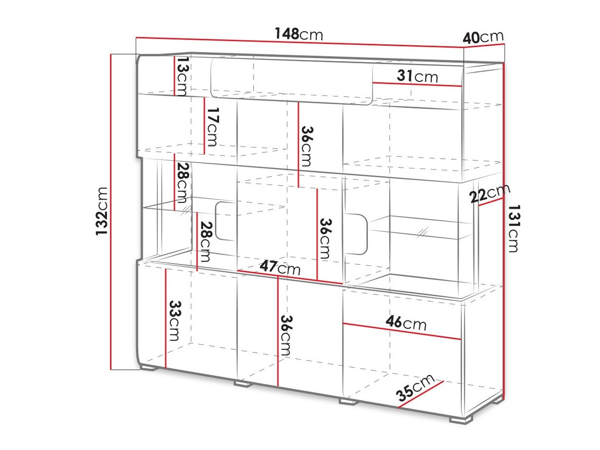 Madia Torsone 100 (Antracite + Gloss antracite + Nipote di quercia)