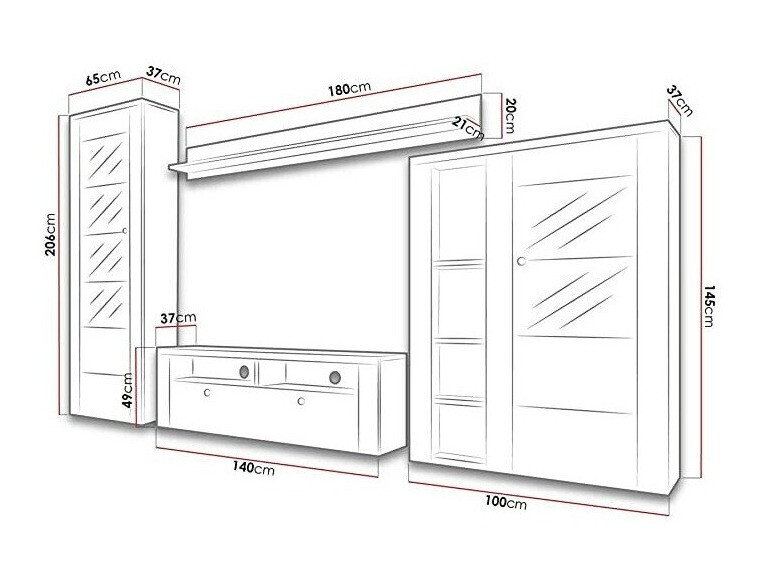 Parete attrezzata Salelbo 118