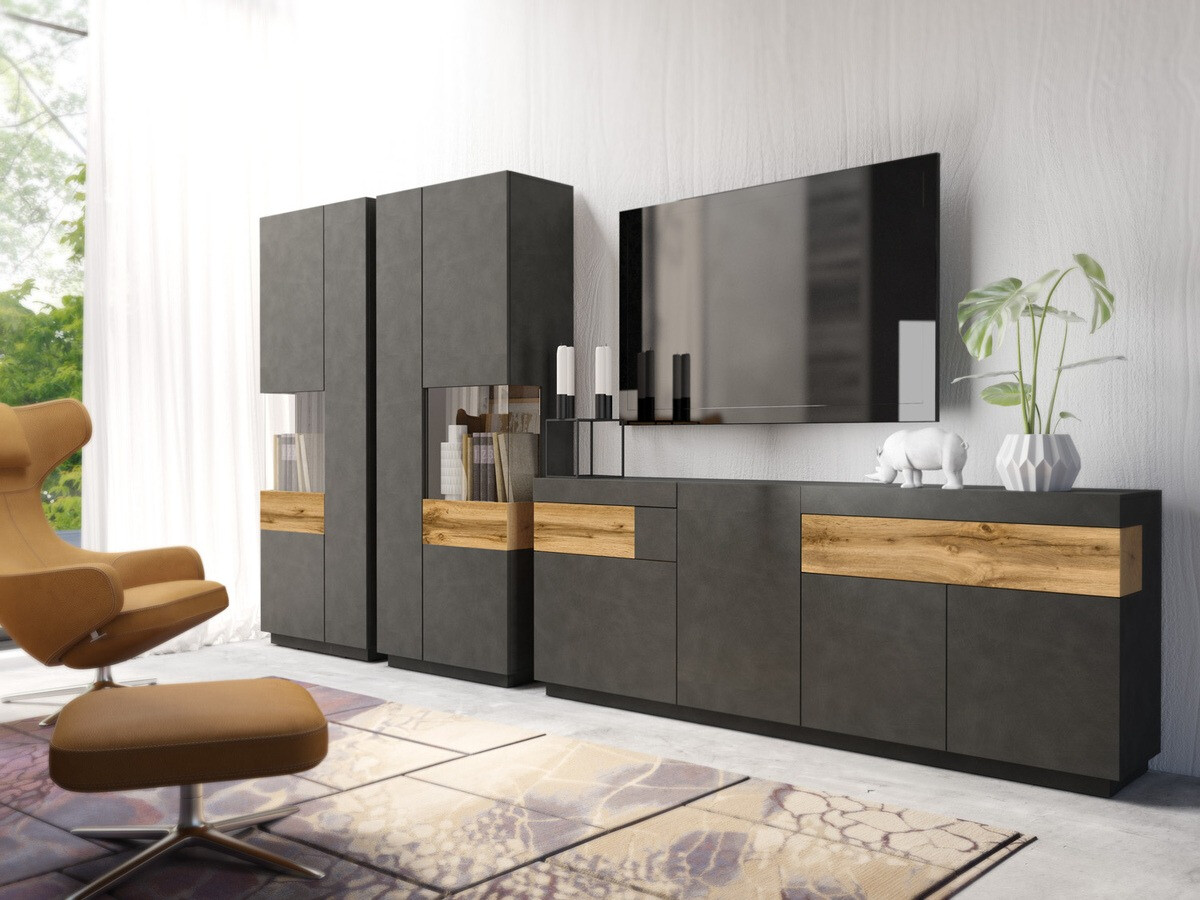 Cassettiera Livlore 101 (Matera grigio + Quercia di Wotan)