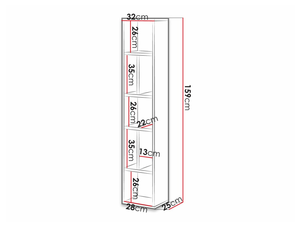 Mensola Torsone 106 (Bianco + Bianco lucido + Quercia sanremo)