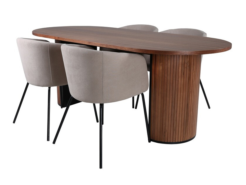 Set sala da pranzo Dallas 2749 (Beige + Nero)