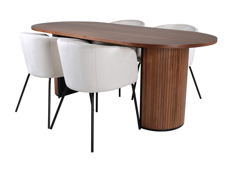Set sala da pranzo Dallas 2749 (Crema + Nero)