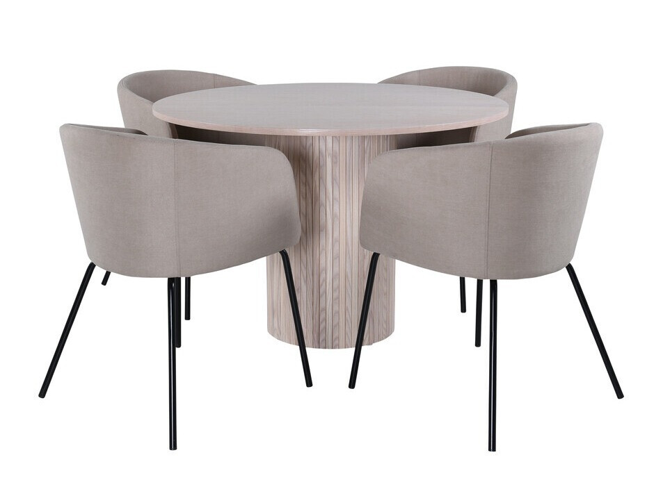 Set sala da pranzo Dallas 2557 (Beige + Nero)