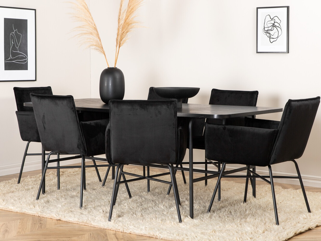 Set sala da pranzo Dallas 2788 (Nero)