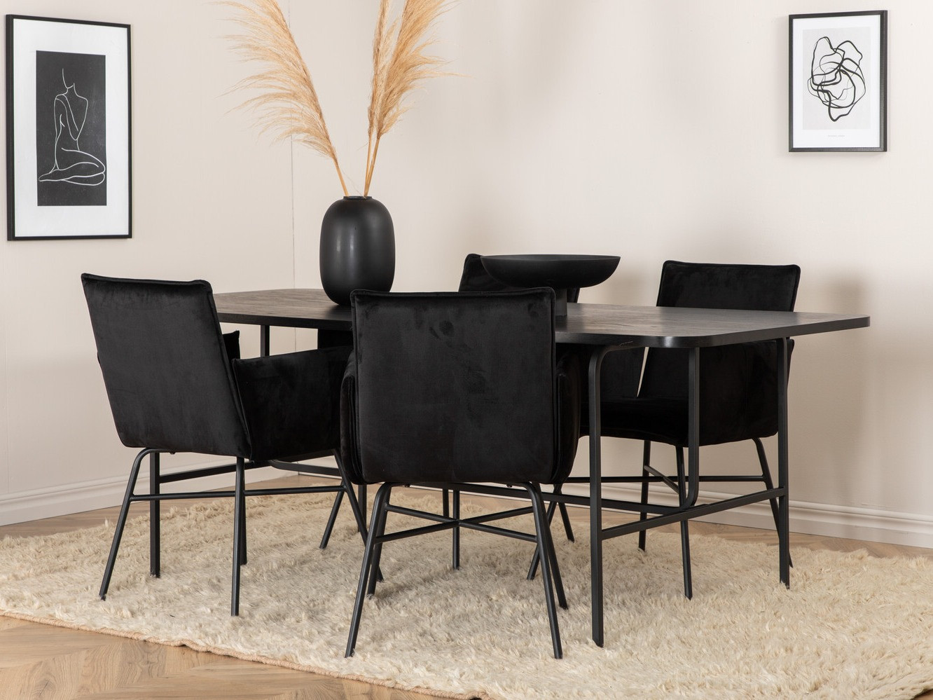 Set sala da pranzo Dallas 2789 (Nero)