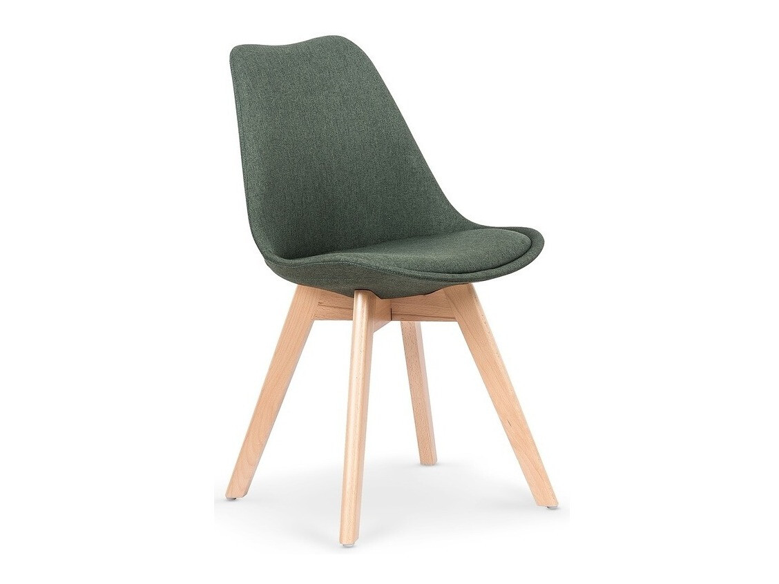 Sedia Houston 412 (Verde scuro + Luminoso legno)