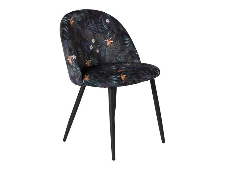 Sedia Dallas 153 (Motivo floreale + Nero)