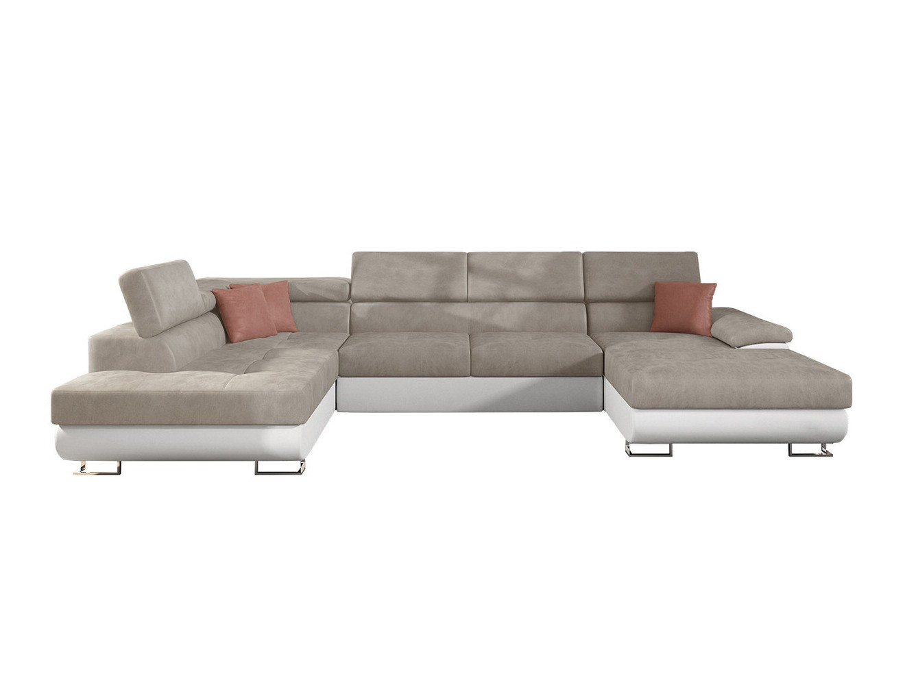 Divano angolare Comfivo Ruta IV (Soft 017 + Uttario Velvet 2979 + Uttario Velvet 2955 St)