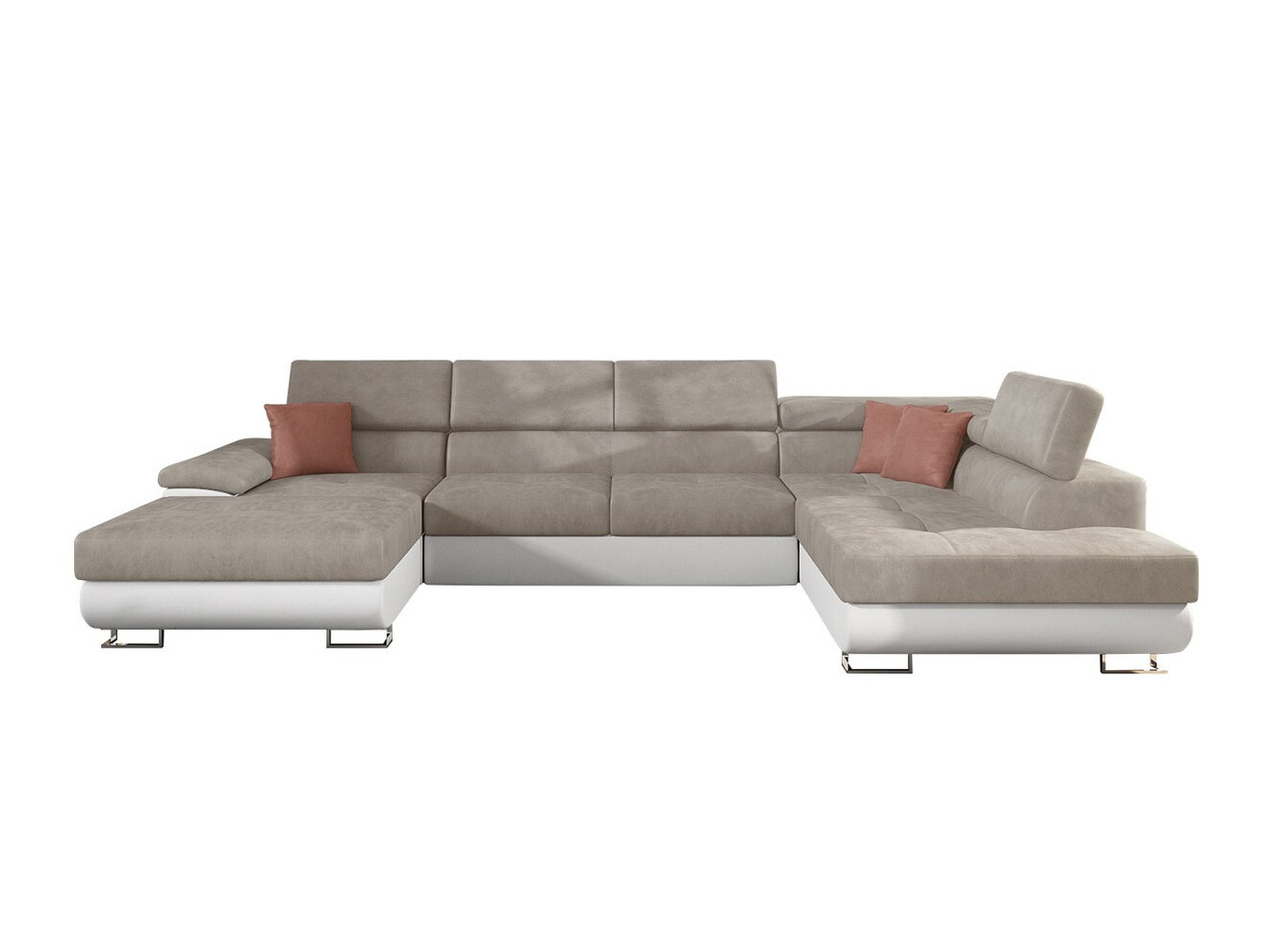 Divano angolare Comfivo Ruta IV (Soft 017 + Uttario Velvet 2979 + Uttario Velvet 2955 St)