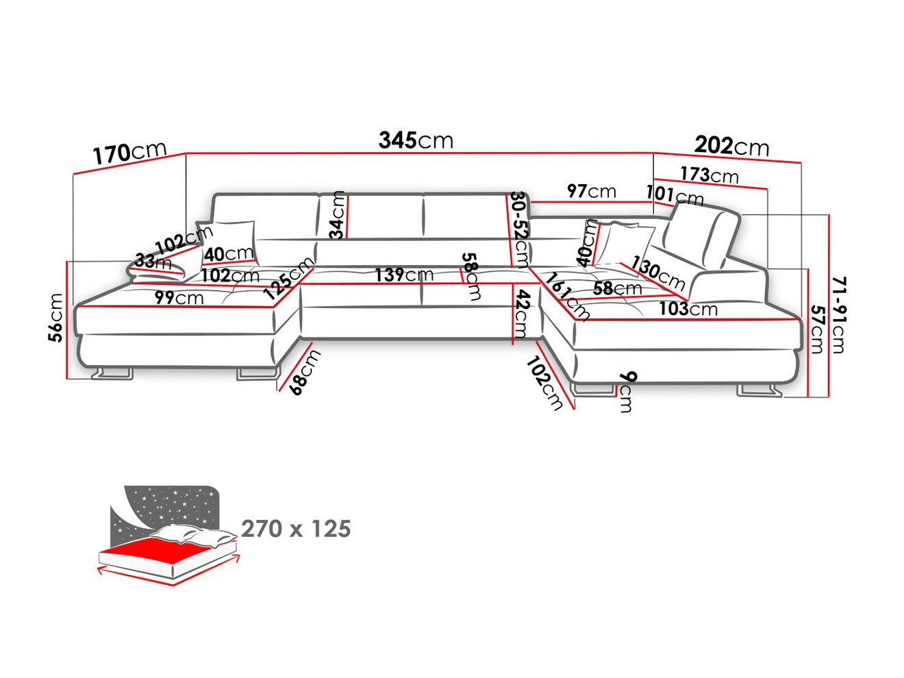 Divano angolare Comfivo Ruta IV (Uttario Velvet 2979 + Senegal 825)