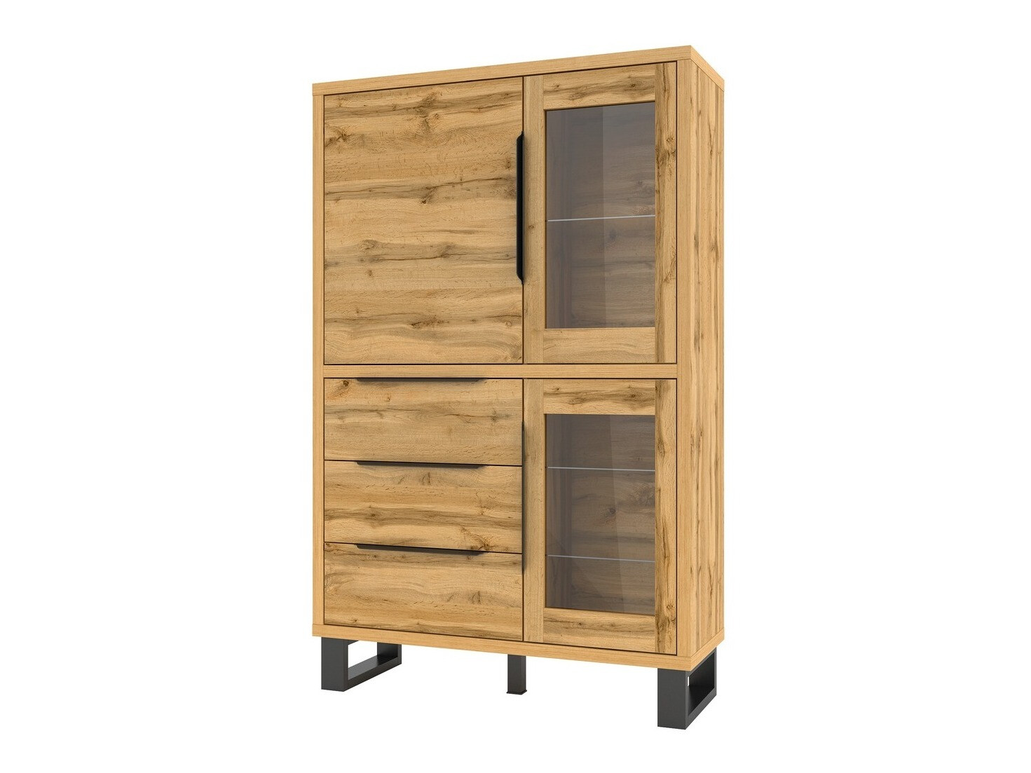 Scaffale Avicavu 104 (Quercia di Wotan + Nero)