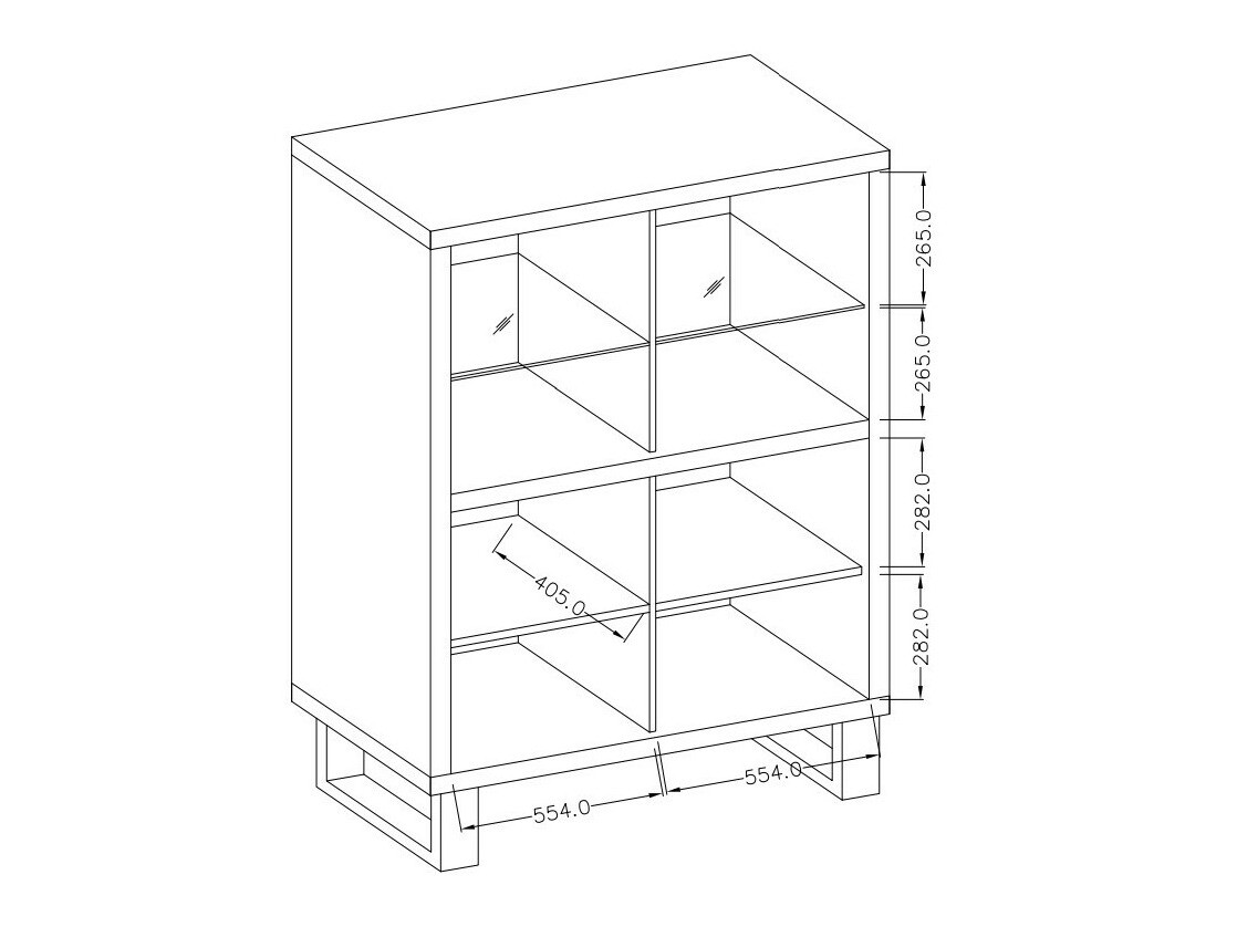 Scaffale Avicavu 103 (Quercia di Wotan + Nero)