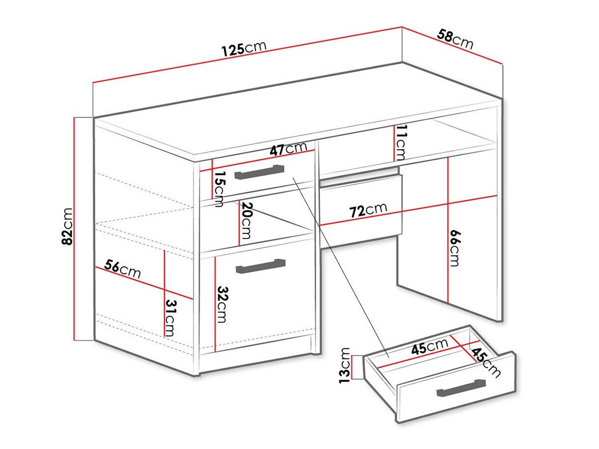Scrivania da ufficio Rosa (Verde + D'oro)
