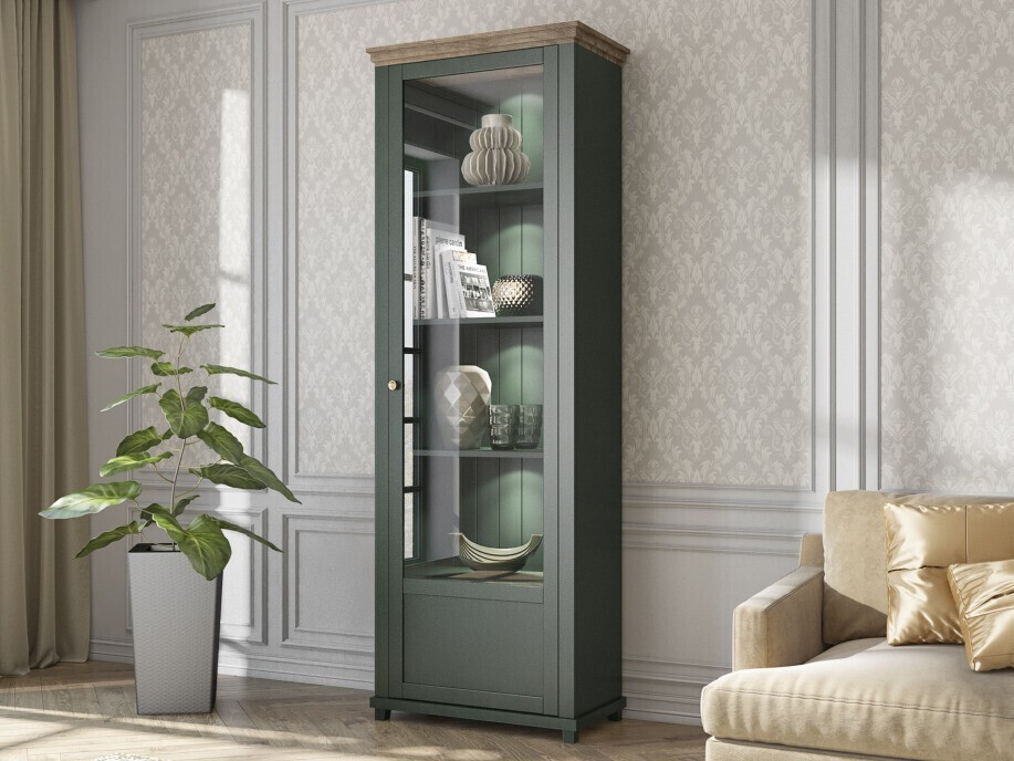 Scaffale Tolnue 101 (Verde scuro + Quercia di lefkada)