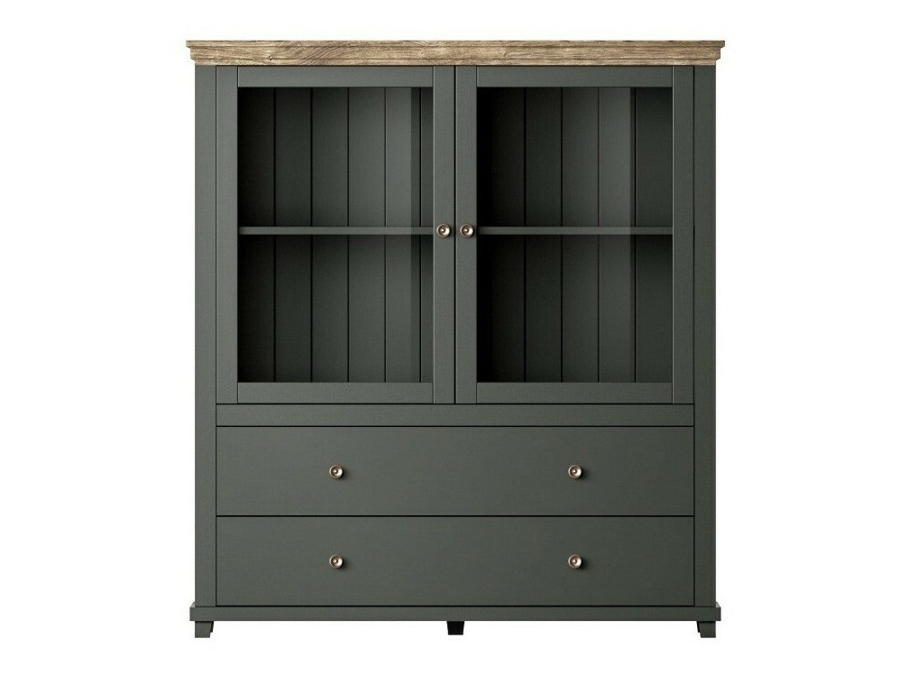 Cassettiera Tolnue 105 (Verde scuro + Quercia di lefkada)