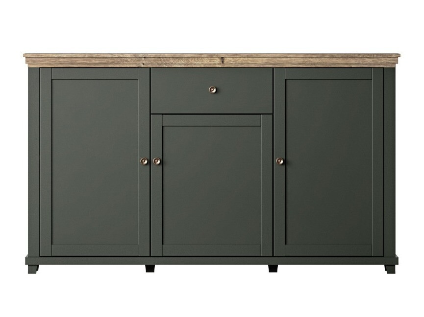 Cassettiera Tolnue 106 (Verde scuro + Quercia di lefkada)