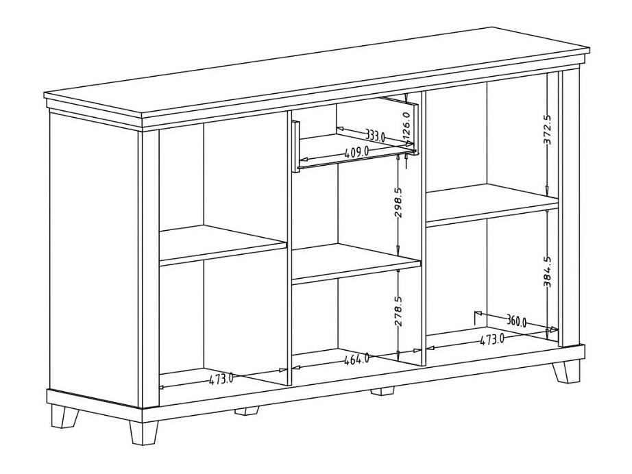 Cassettiera Tolnue 106 (Verde scuro + Quercia di lefkada)