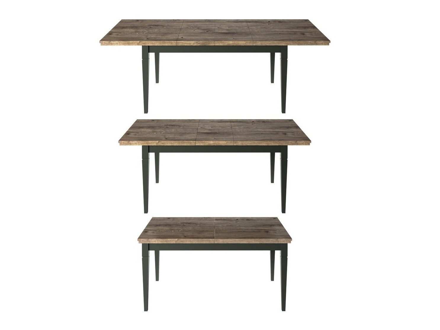 Tavolo Tolnue 107 (Verde scuro + Quercia di lefkada)