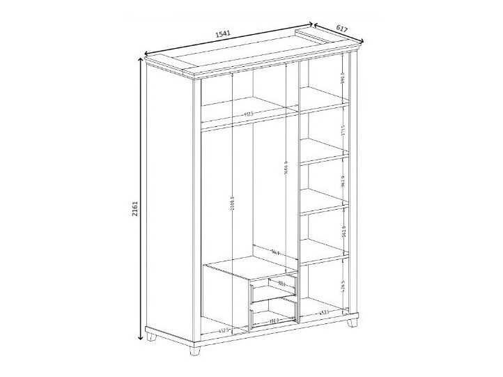 Armadio Tolnue 114 (Verde scuro + Quercia di lefkada)