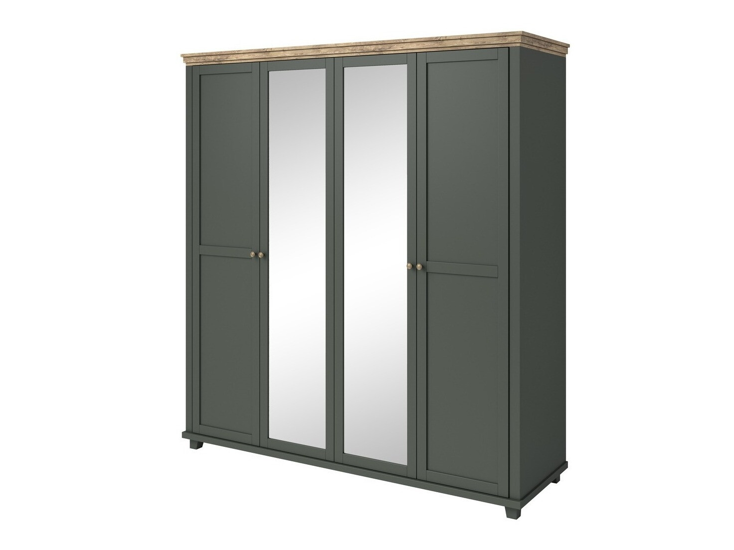 Armadio Tolnue 115 (Verde scuro + Quercia di lefkada)
