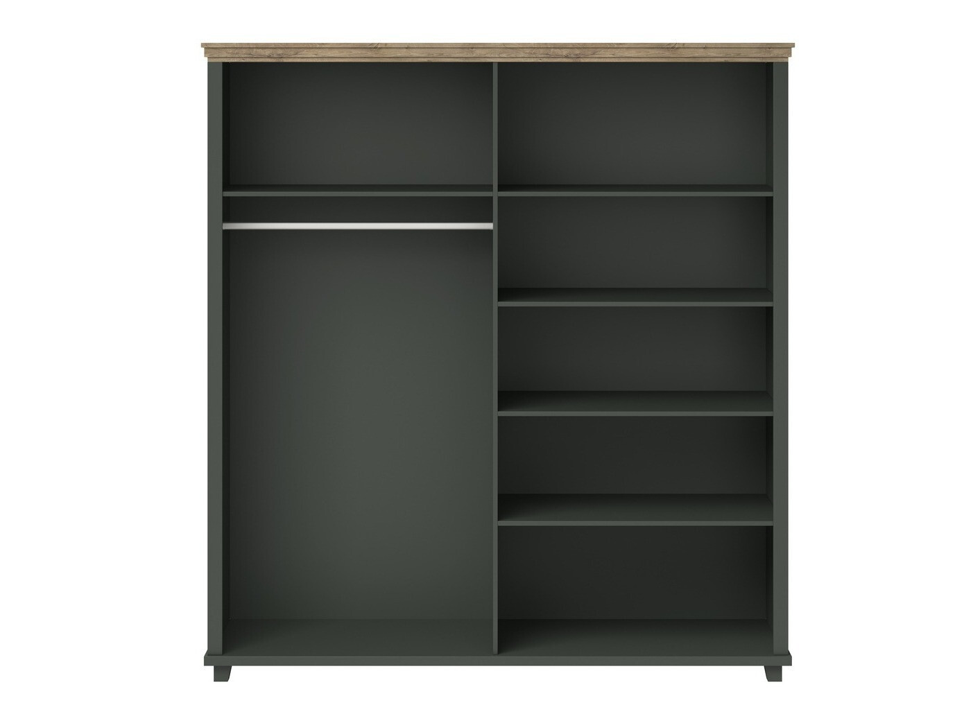 Armadio Tolnue 115 (Verde scuro + Quercia di lefkada)