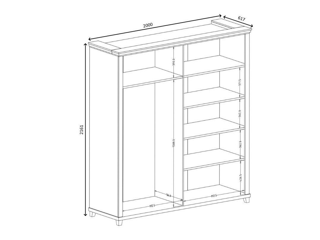 Armadio Tolnue 115 (Verde scuro + Quercia di lefkada)