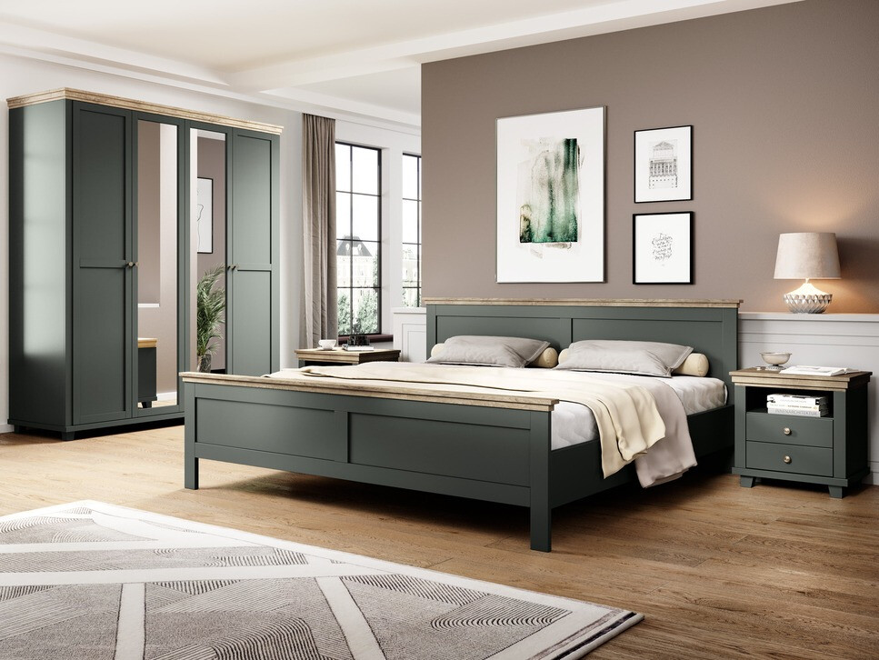 Armadio Tolnue 115 (Verde scuro + Quercia di lefkada)