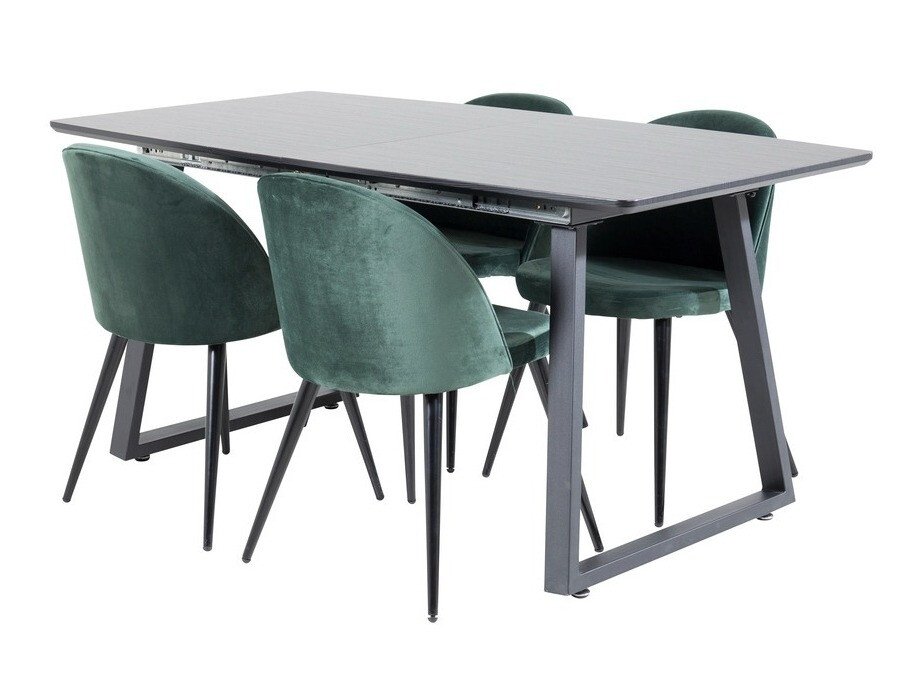 Set sala da pranzo Dallas 1609 (Verde + Nero)