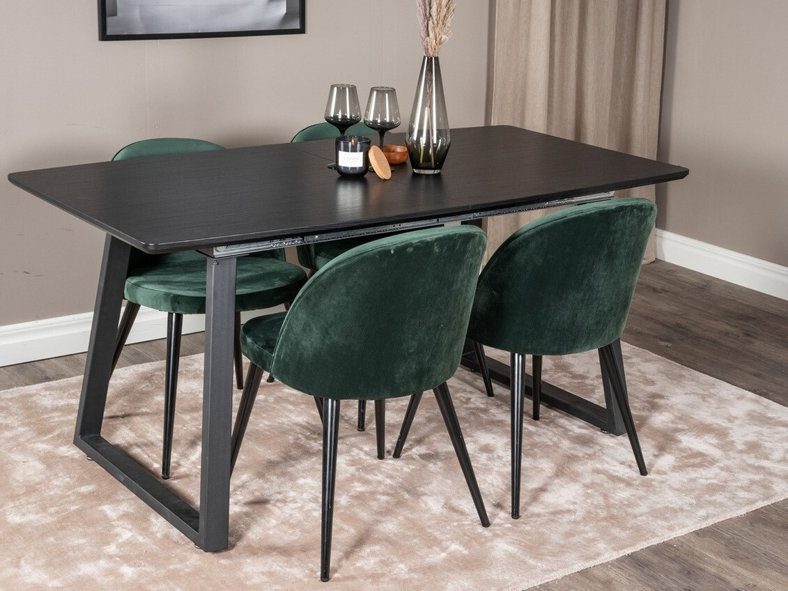 Set sala da pranzo Dallas 1609 (Verde + Nero)