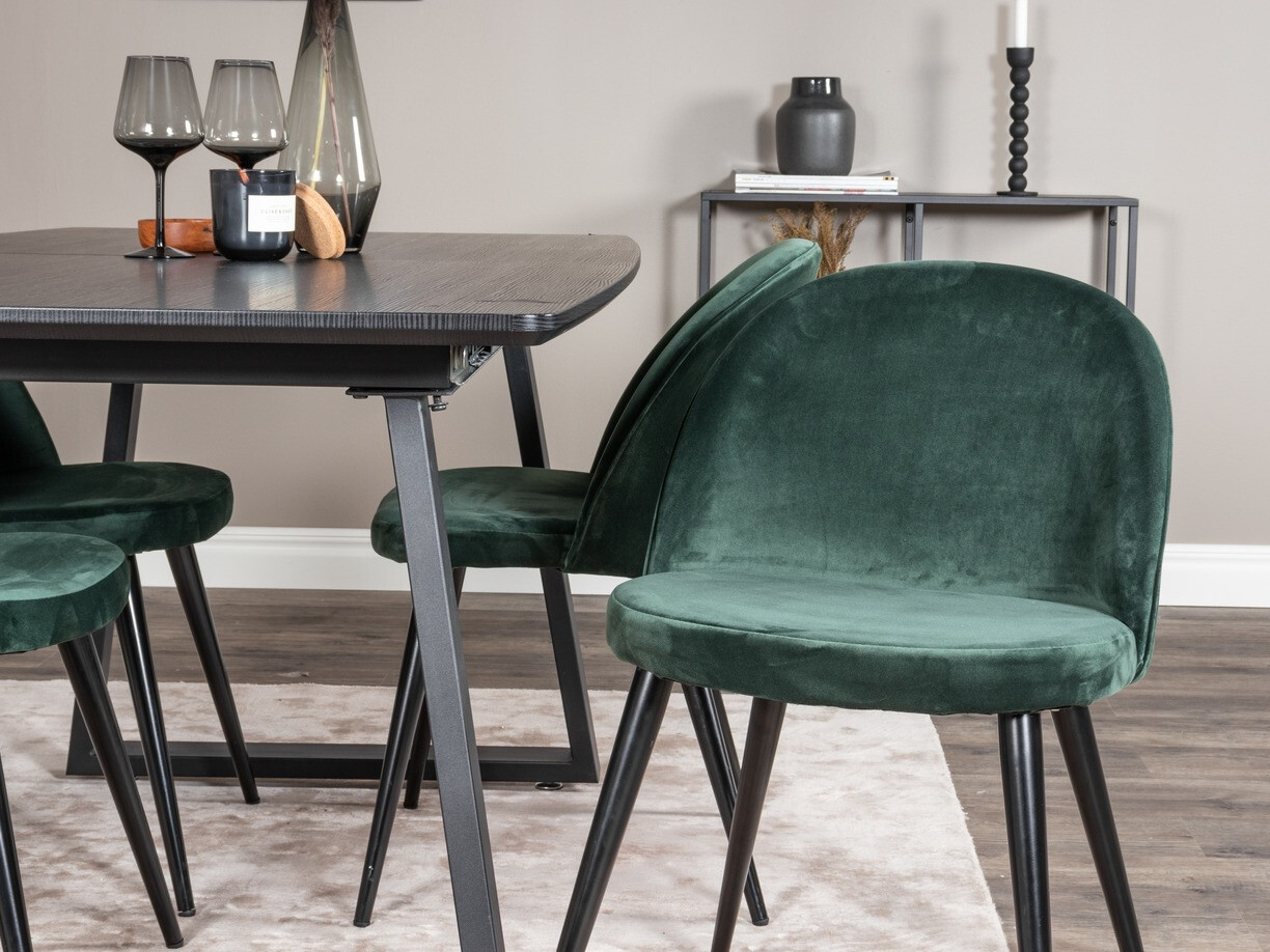 Set sala da pranzo Dallas 1609 (Verde + Nero)