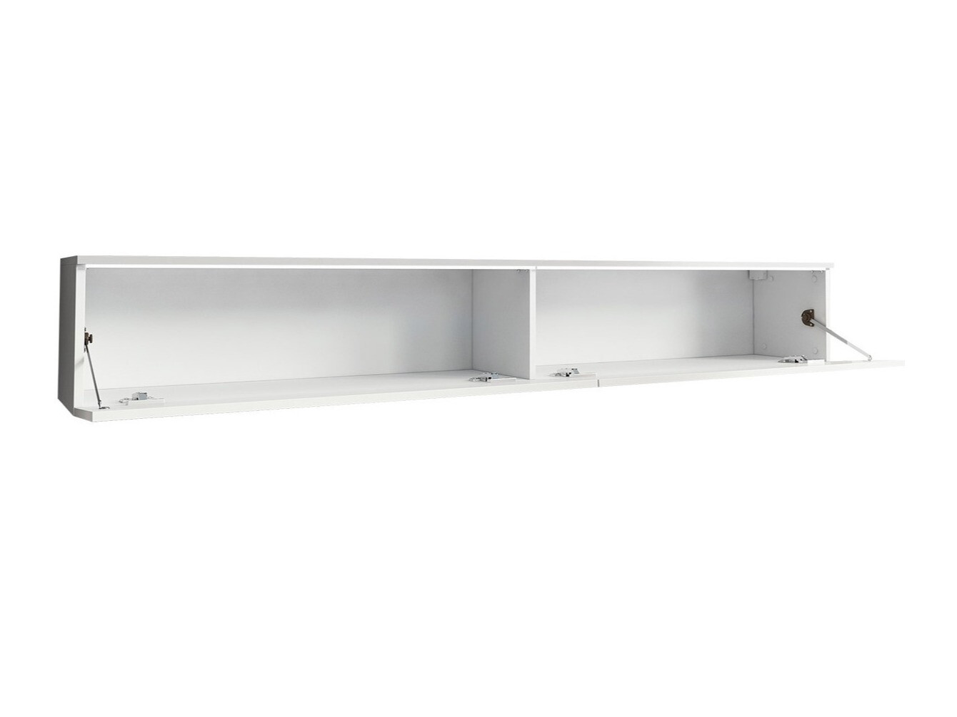 Mobile porta TV Scientia I (Bianco + Grigio lucido)
