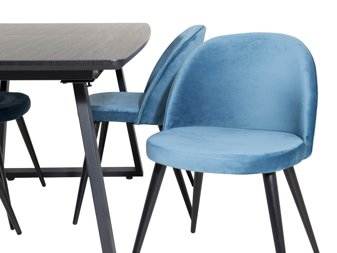 Set sala da pranzo Dallas 1609 (Blu + Nero)
