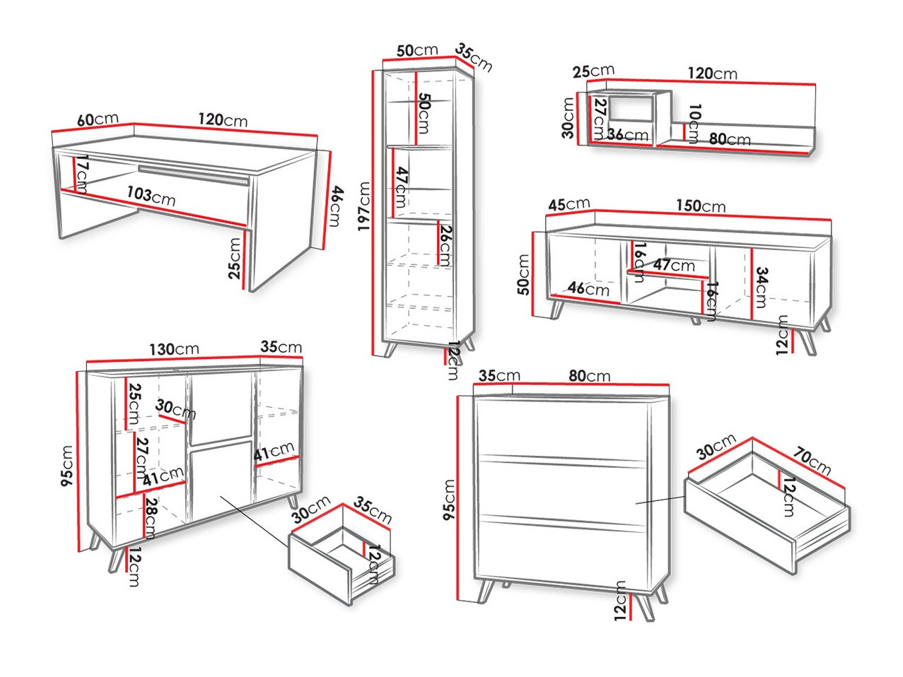 Parete attrezzata Mavenoa 108