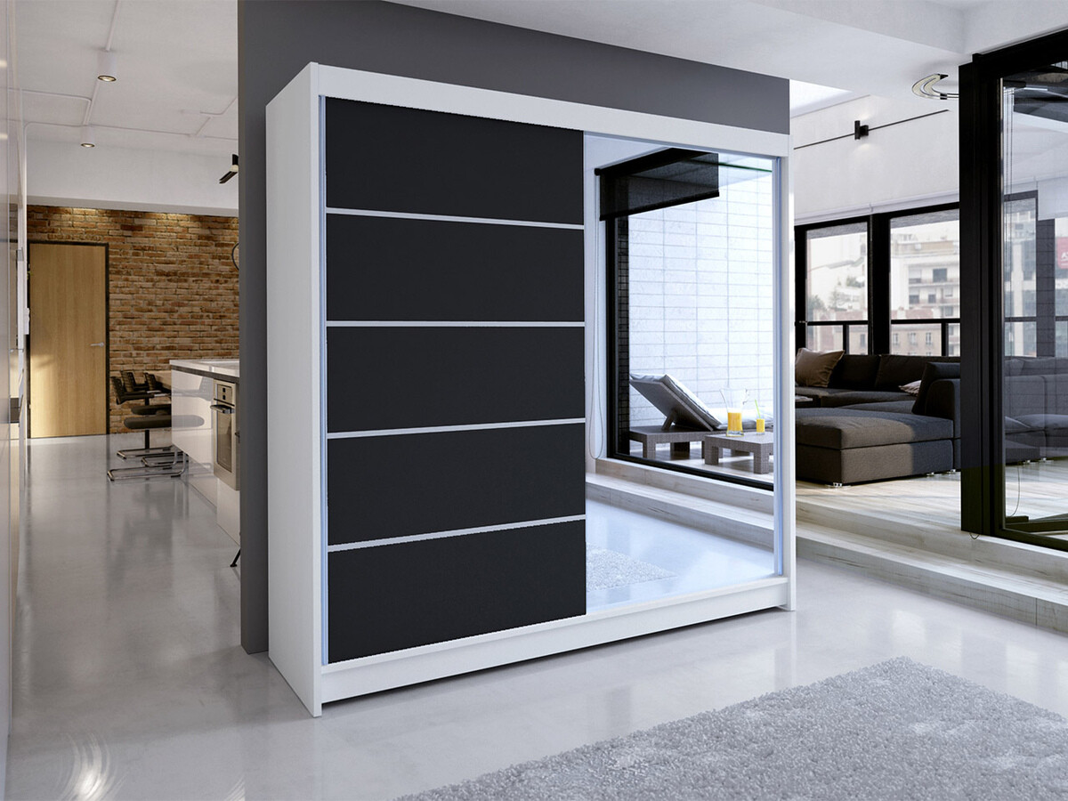 Armadio Closico Cavaris III (Bianco + Nero)