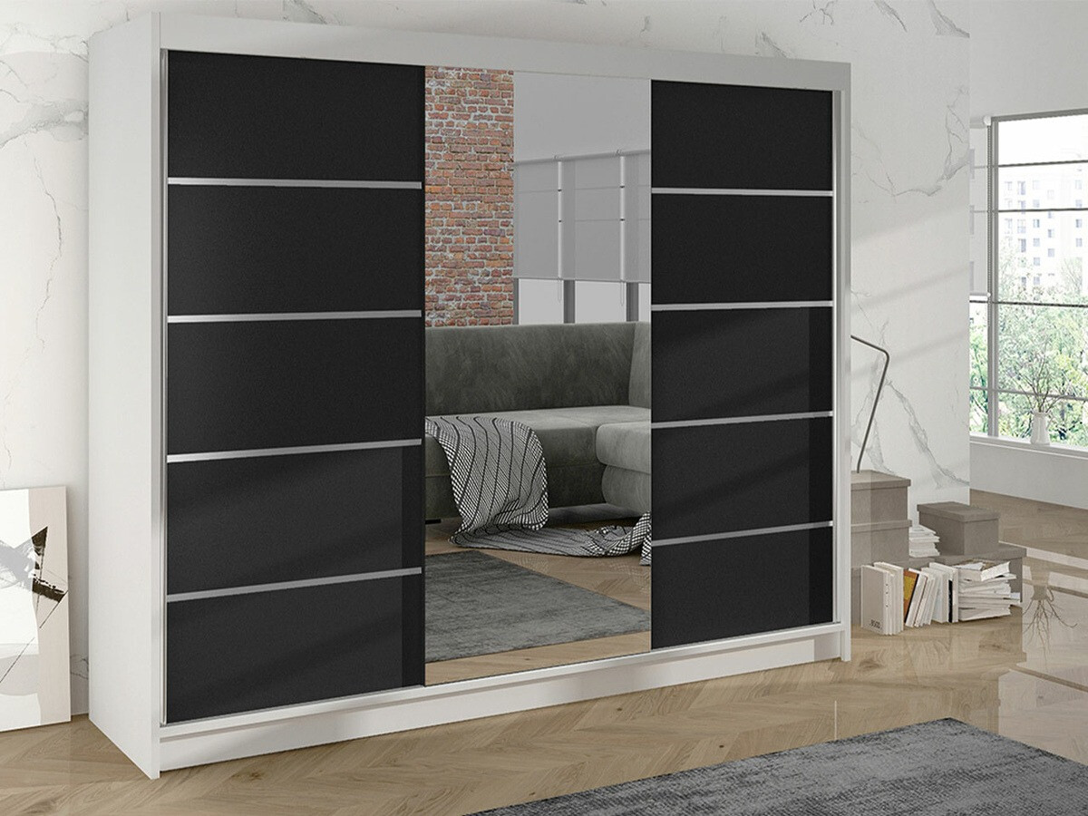 Armadio Closico Durion IV (Bianco + Nero)