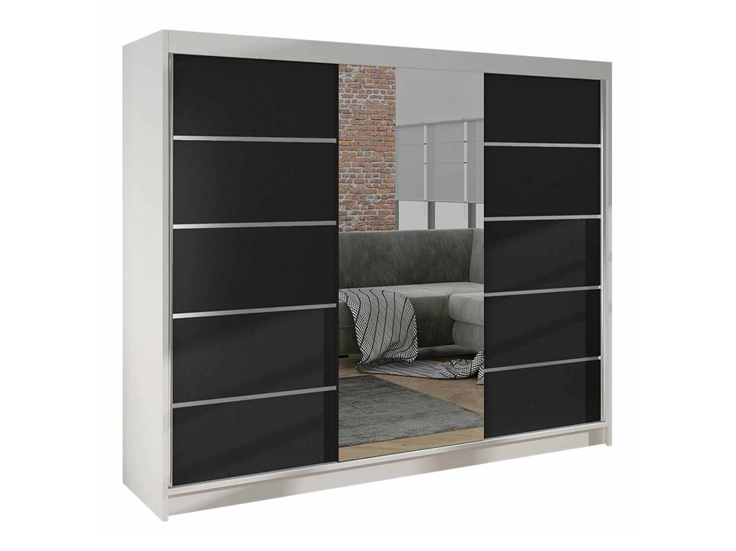 Armadio Closico Durion IV (Bianco + Nero)