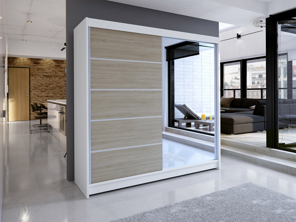 Armadio Closico Cavaris III (Bianco + Sonoma quercia)