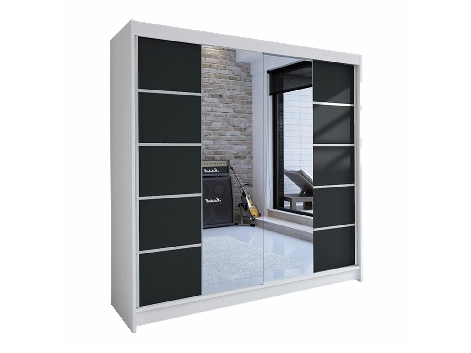 Armadio Closico Cavaris V (Bianco + Nero)