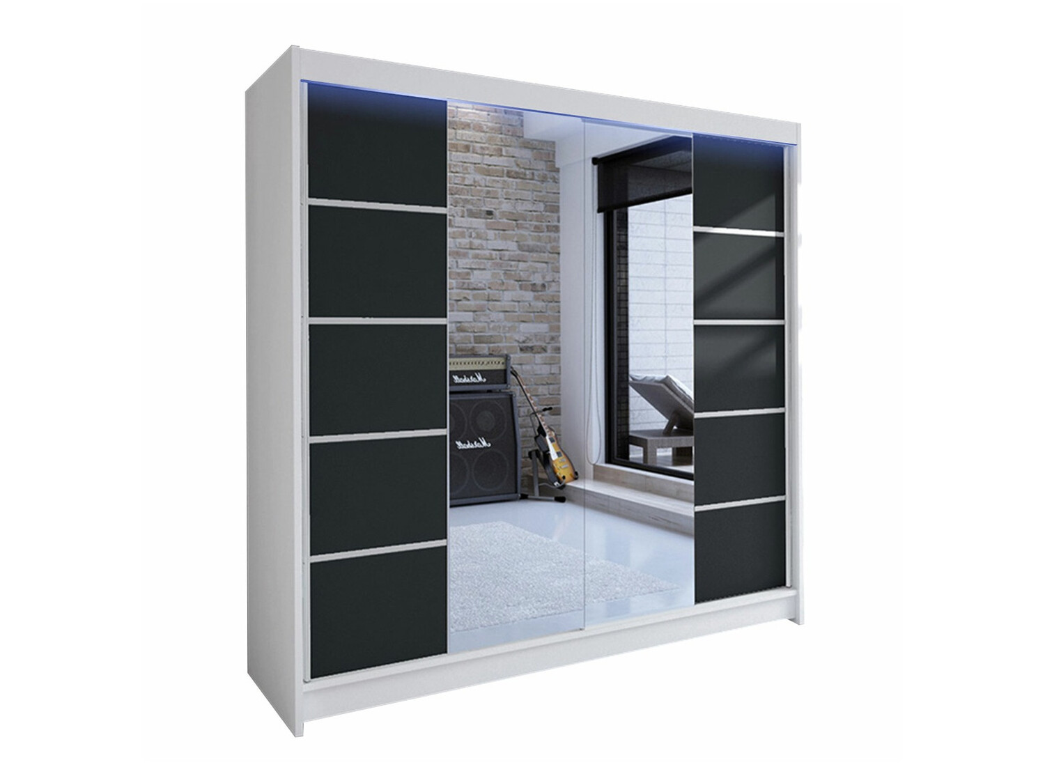 Armadio Closico Cavaris V (Bianco + Nero)