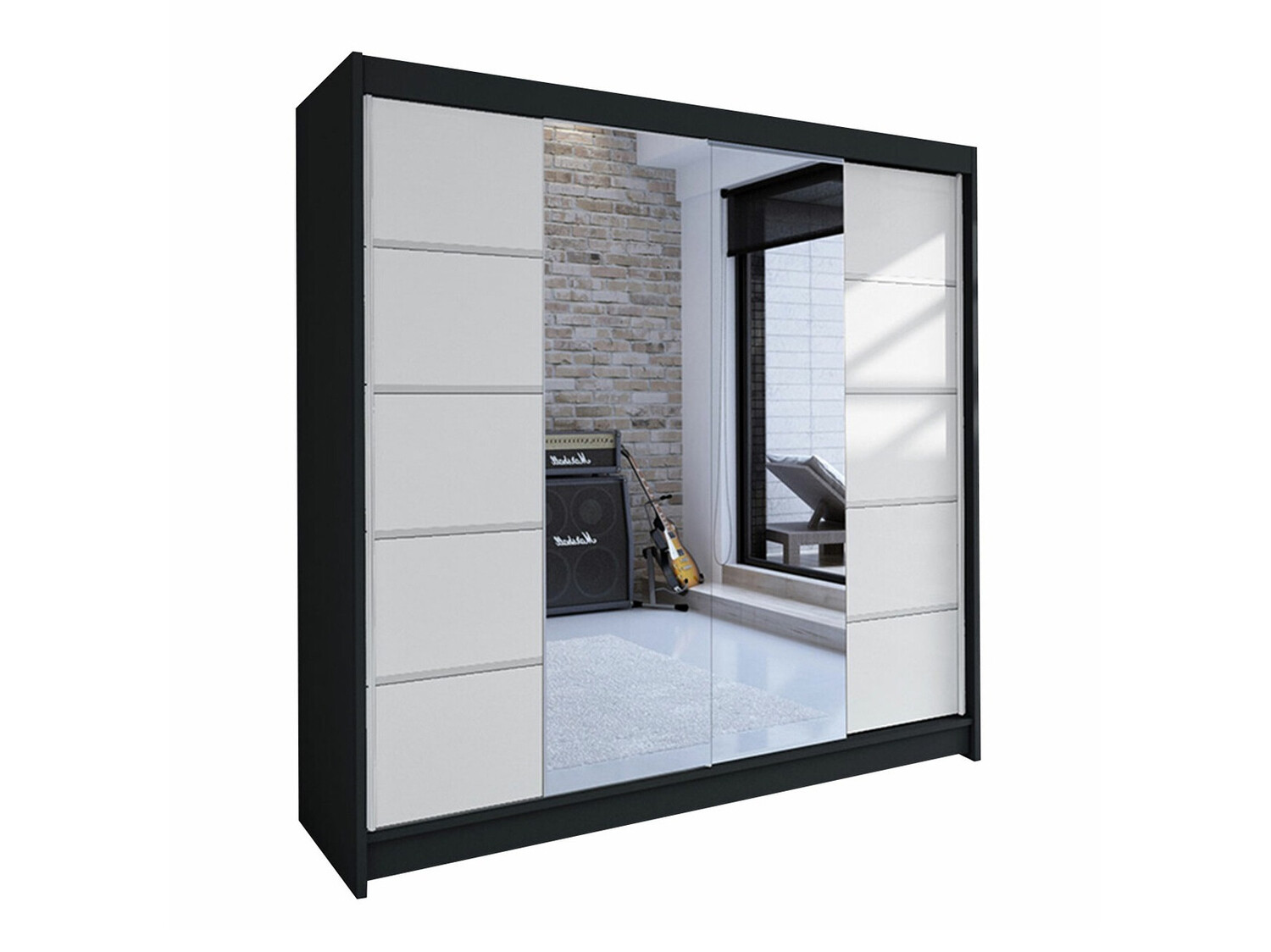 Armadio Closico Cavaris V (Nero + Bianco)