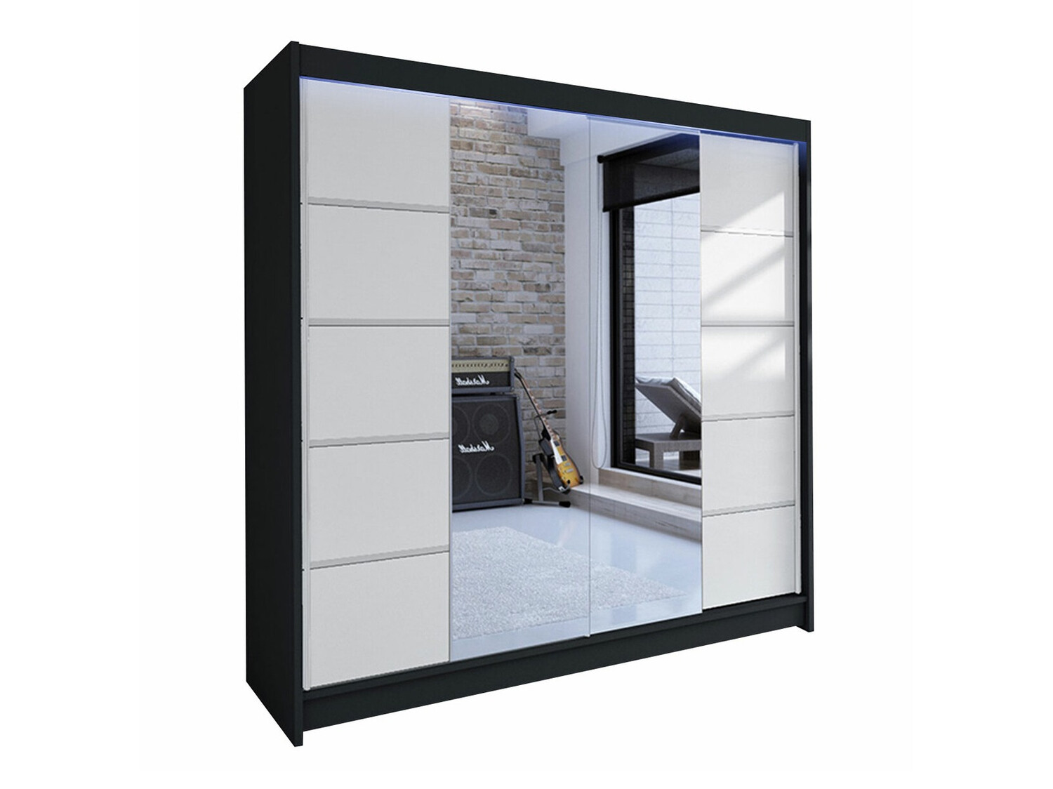 Armadio Closico Cavaris V (Nero + Bianco)