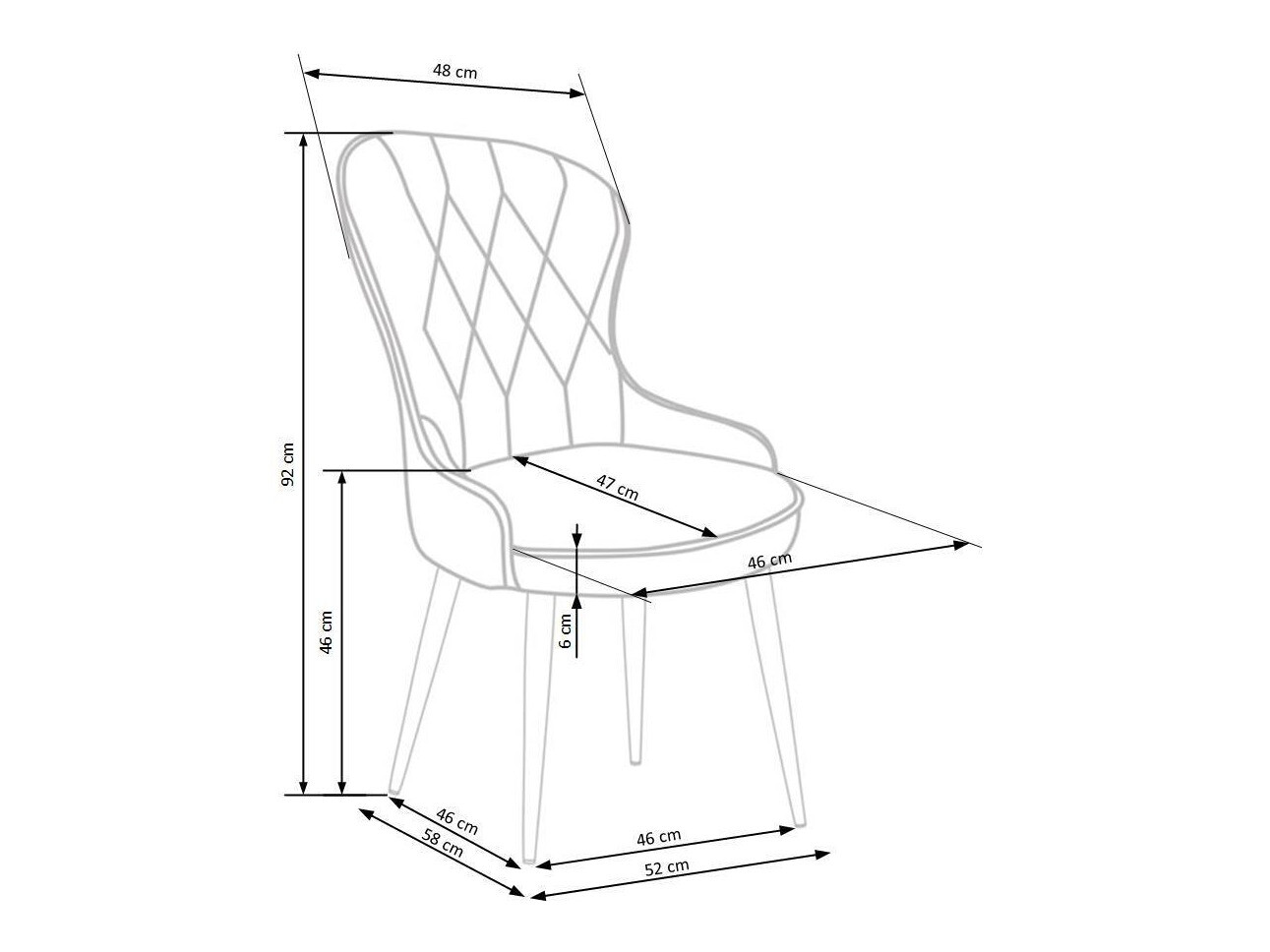 Sedia Houston 734 (Bordò)