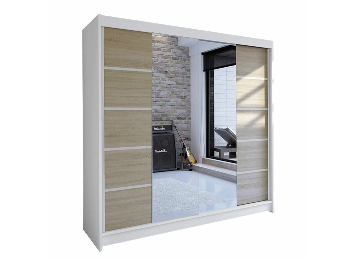 Armadio Closico Cavaris V (Bianco + Sonoma quercia)