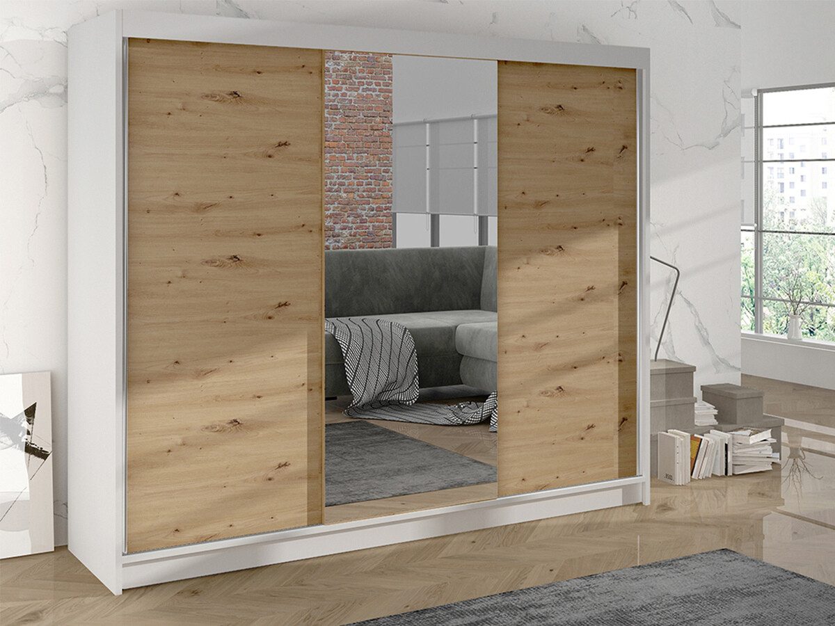 Armadio Closico Durion I (Rovere Artisan + Bianco)