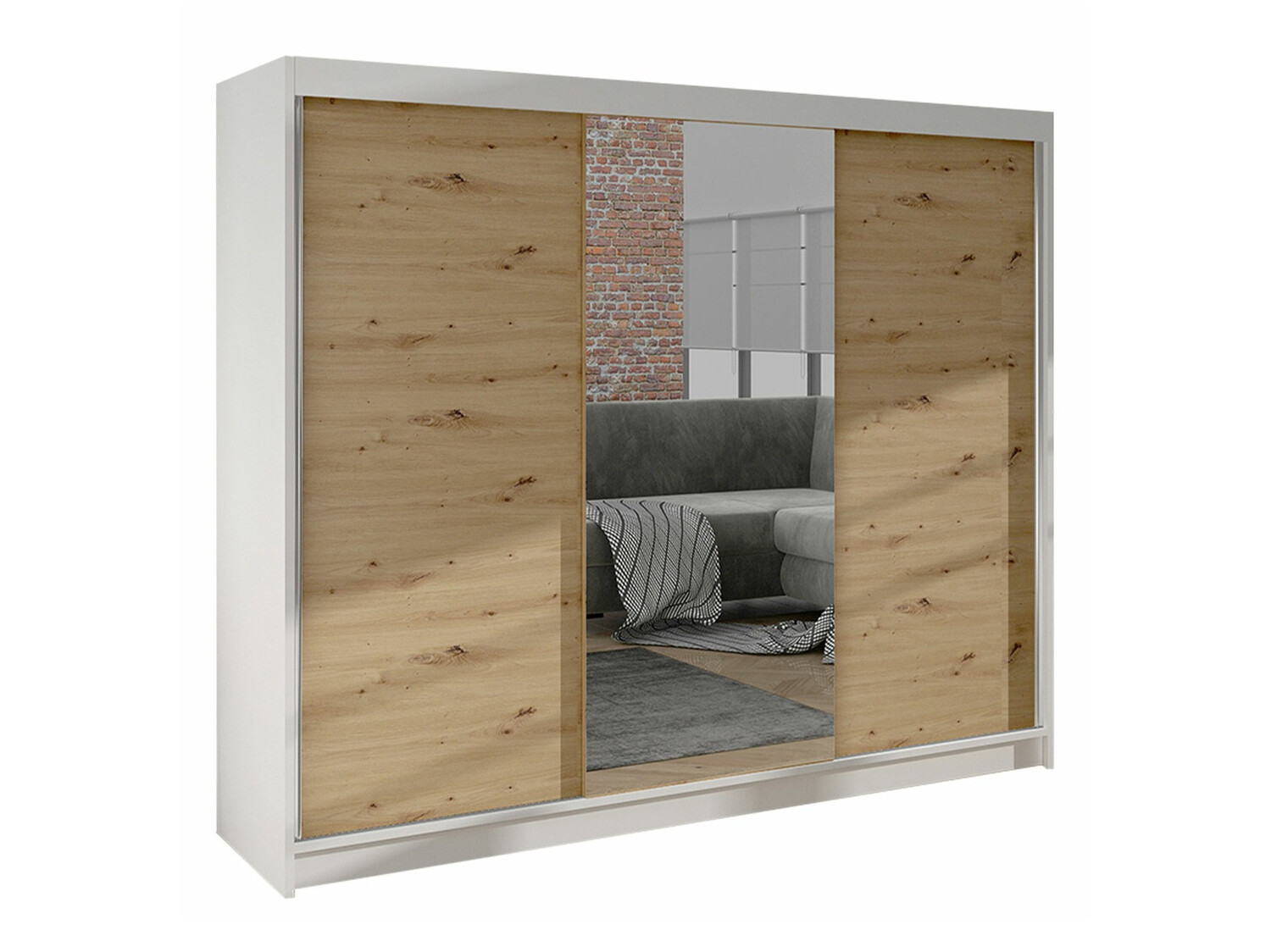 Armadio Closico Durion I (Rovere Artisan + Bianco)