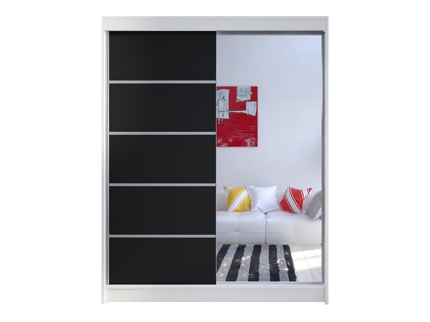 Armadio Closico Vastor III (Bianco + Nero)